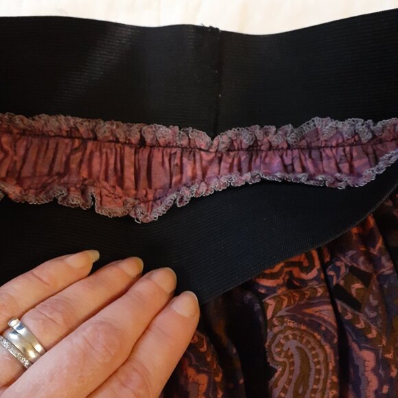 Vintage Handmade Paisley Skirt Size Small - Picture 6 of 10